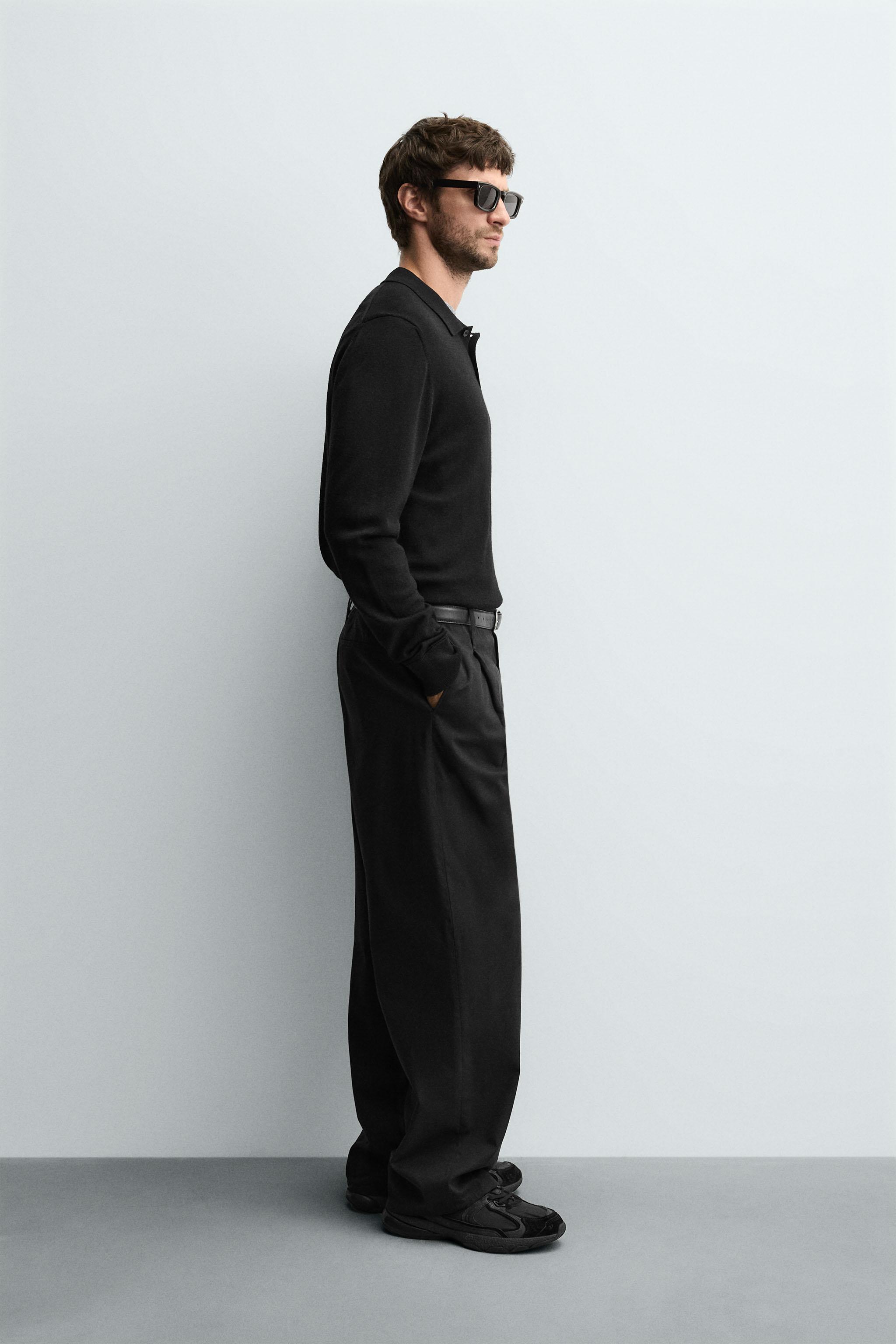 100% WOOL KNIT POLO SHIRT